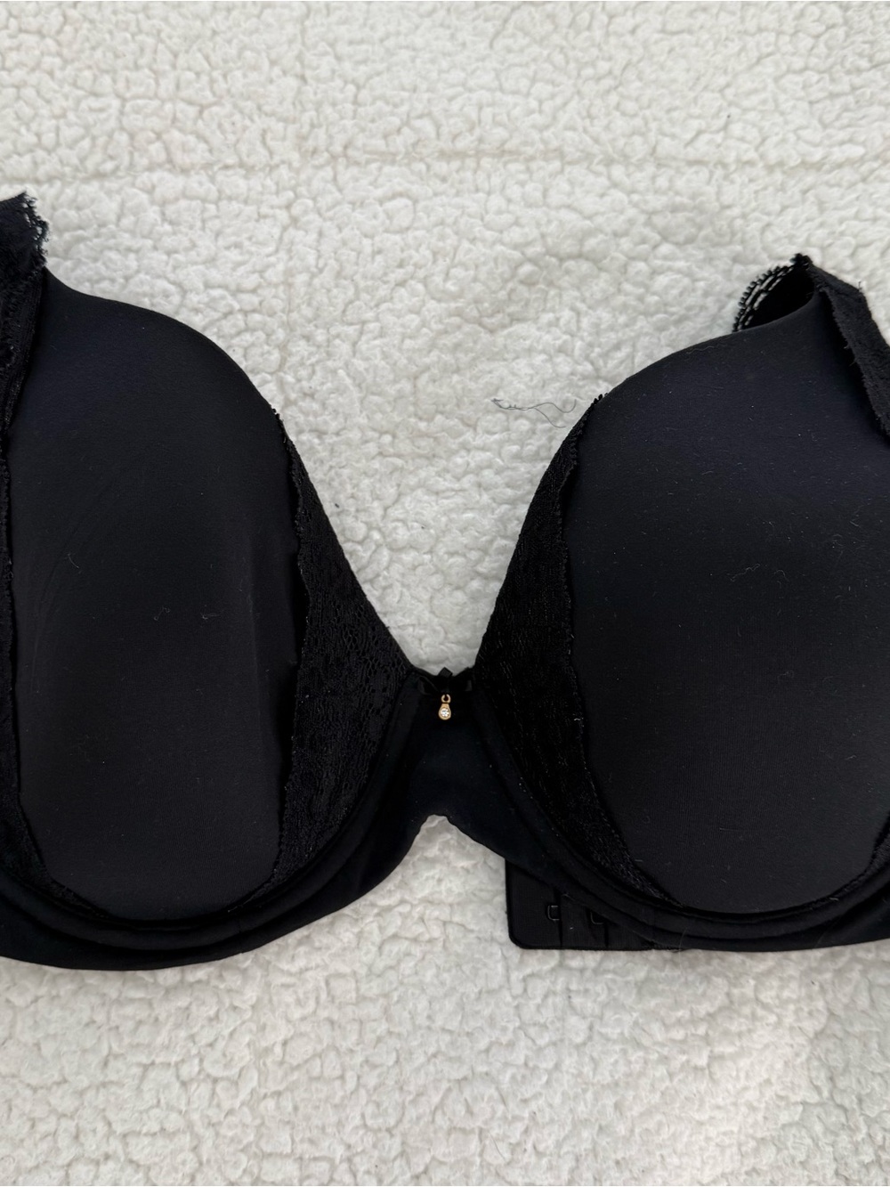 Soma Black Push-Up Bra with Lace Trim